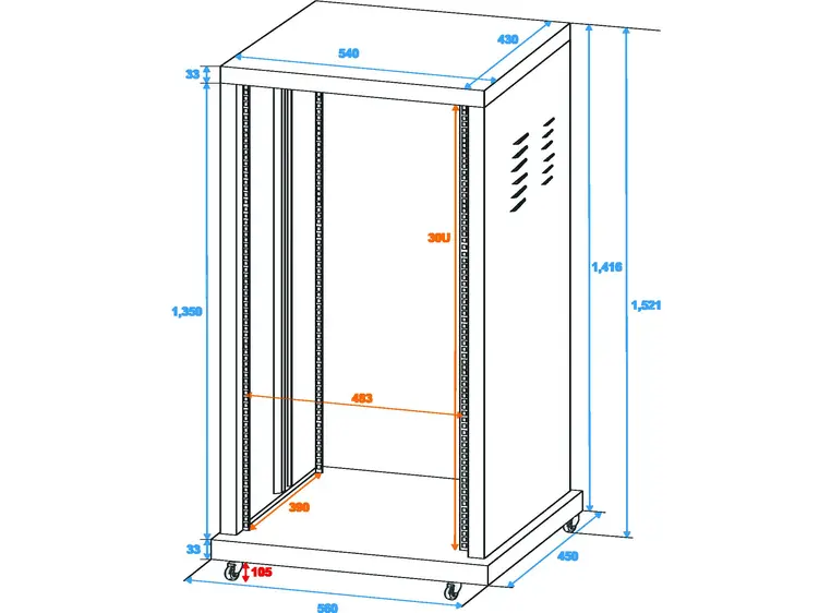 Steel rack SR-19, 30 units 